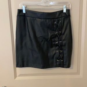 Faux leather skirt